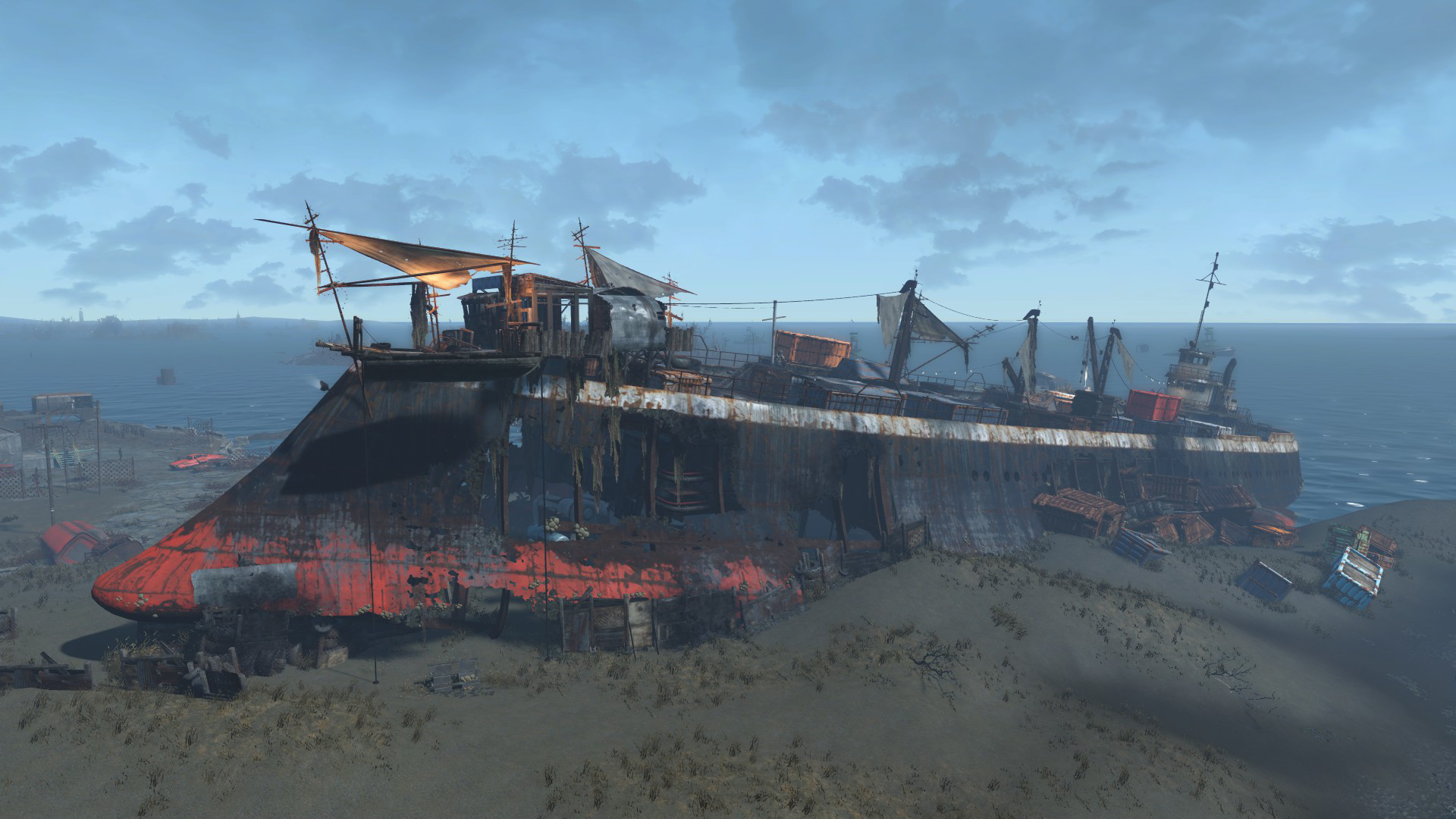 Fallout 4 боевые лодки яхты корабли создай свой собственный флот фото 17