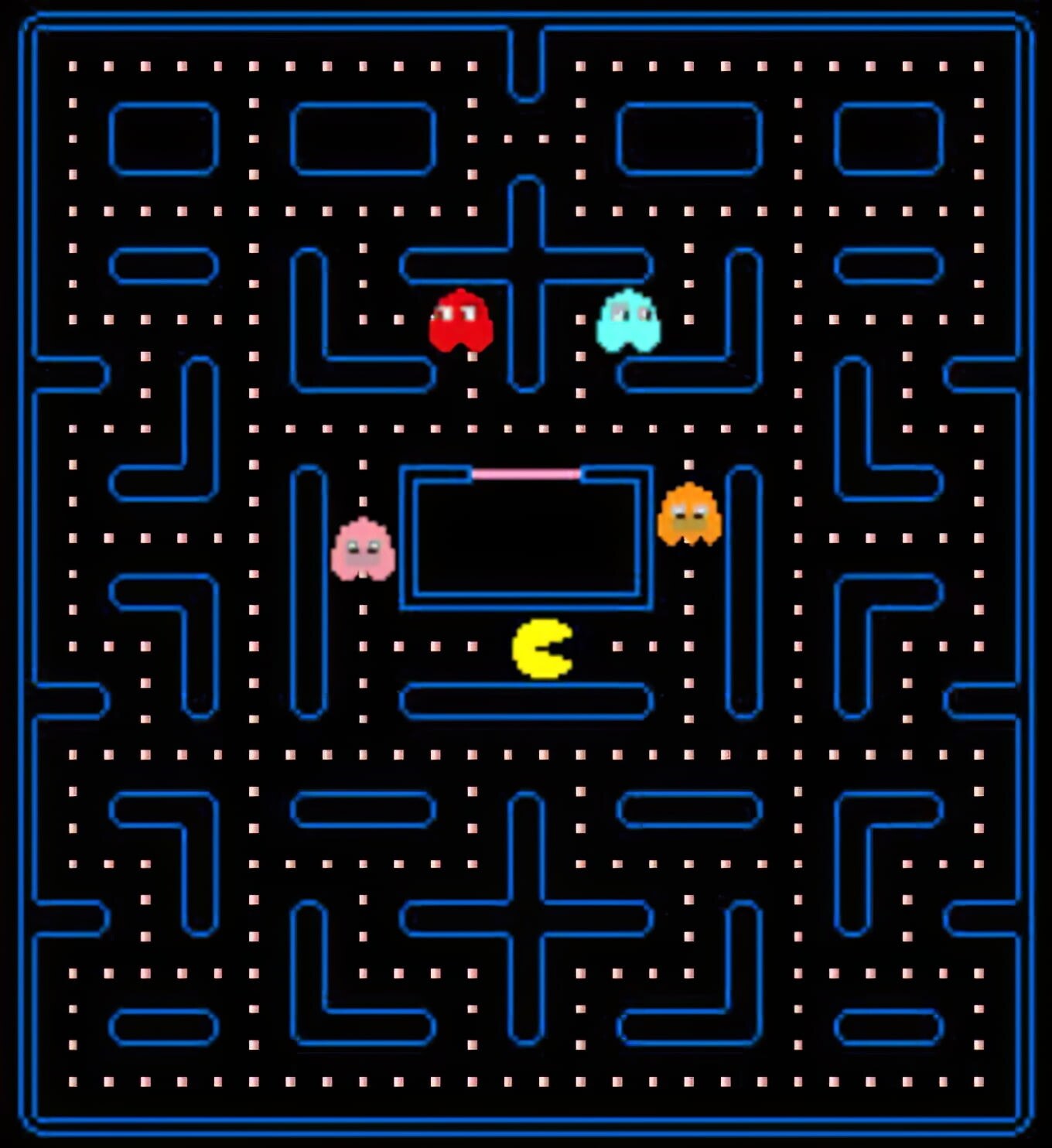 Pacman game. Пэкмен игра. Pacman первая игра. Пакман Скриншот. Pacman первая версия.