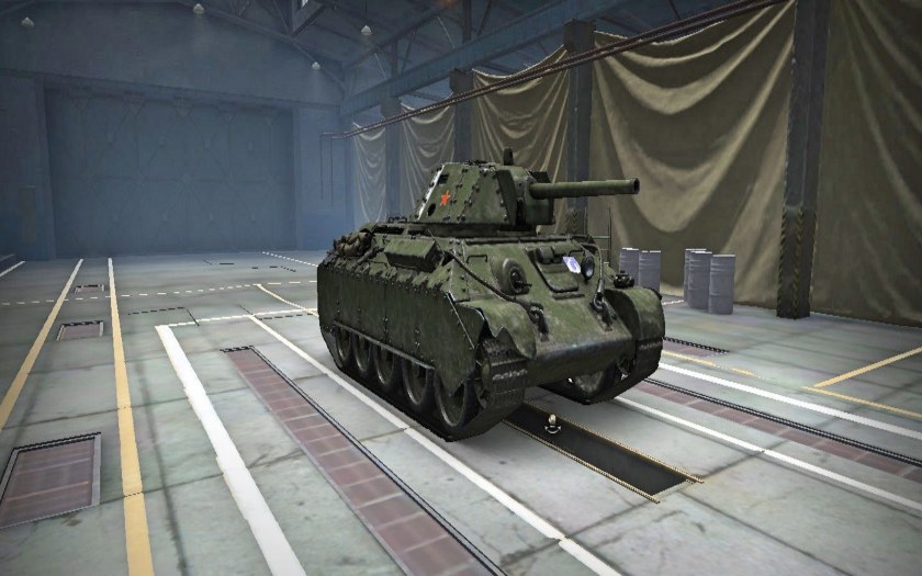 Танк т-34 в ангаре