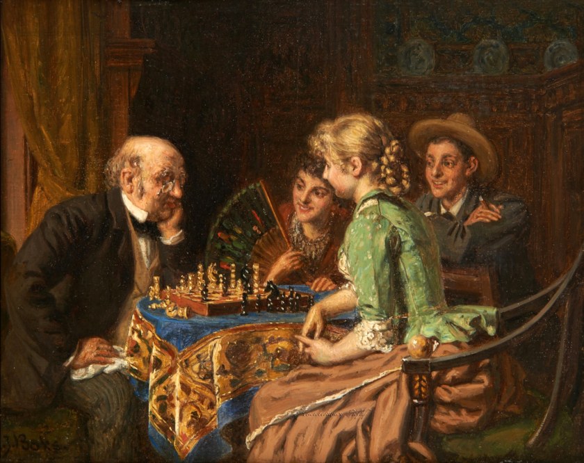 Картина игра в шахматы ван гюйс фото