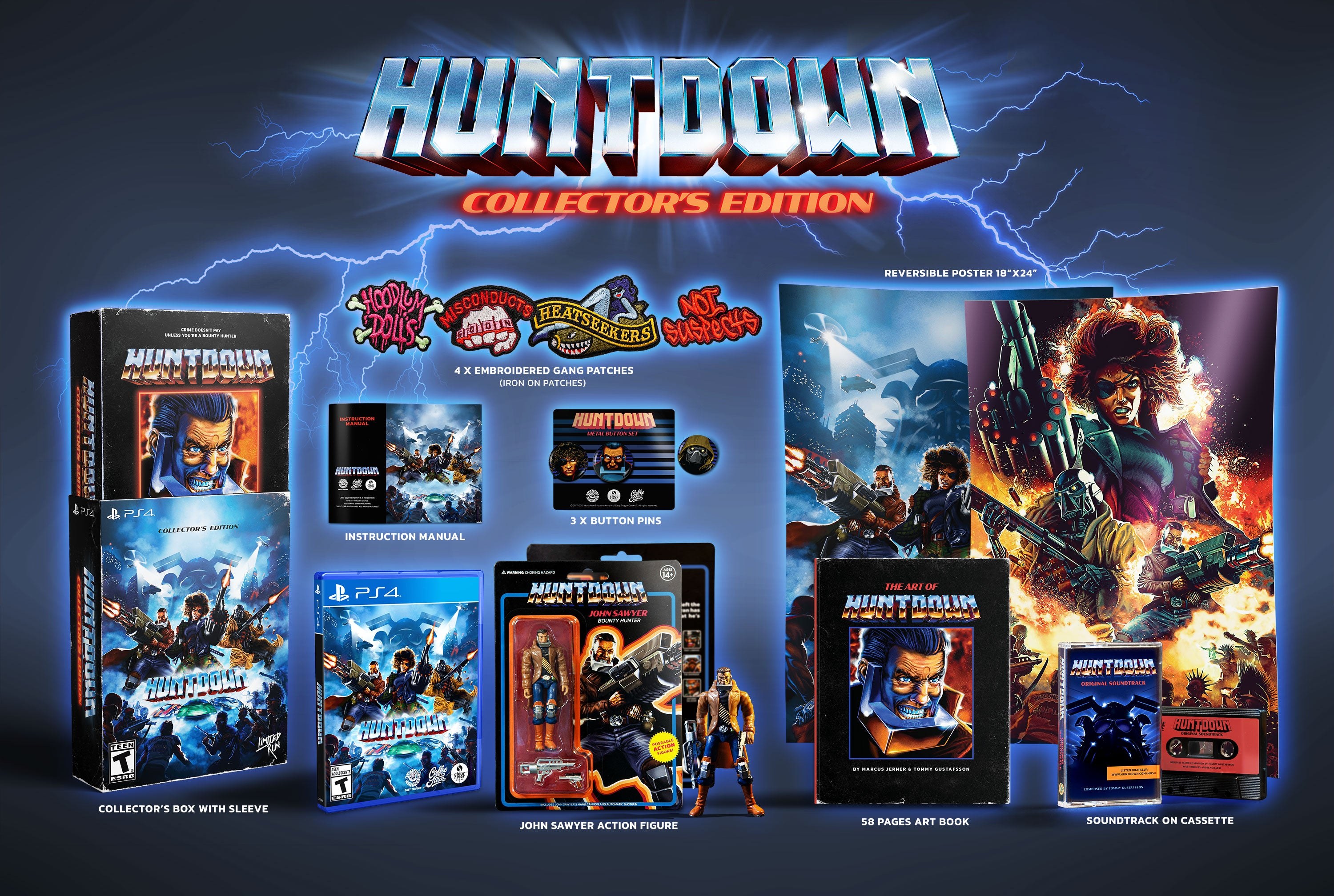 Ps4 игры андроид. Huntdown Collectors Edition. Игры для ps4 коллекционное издание. Hunt down игра. Huntdown игра 2020.