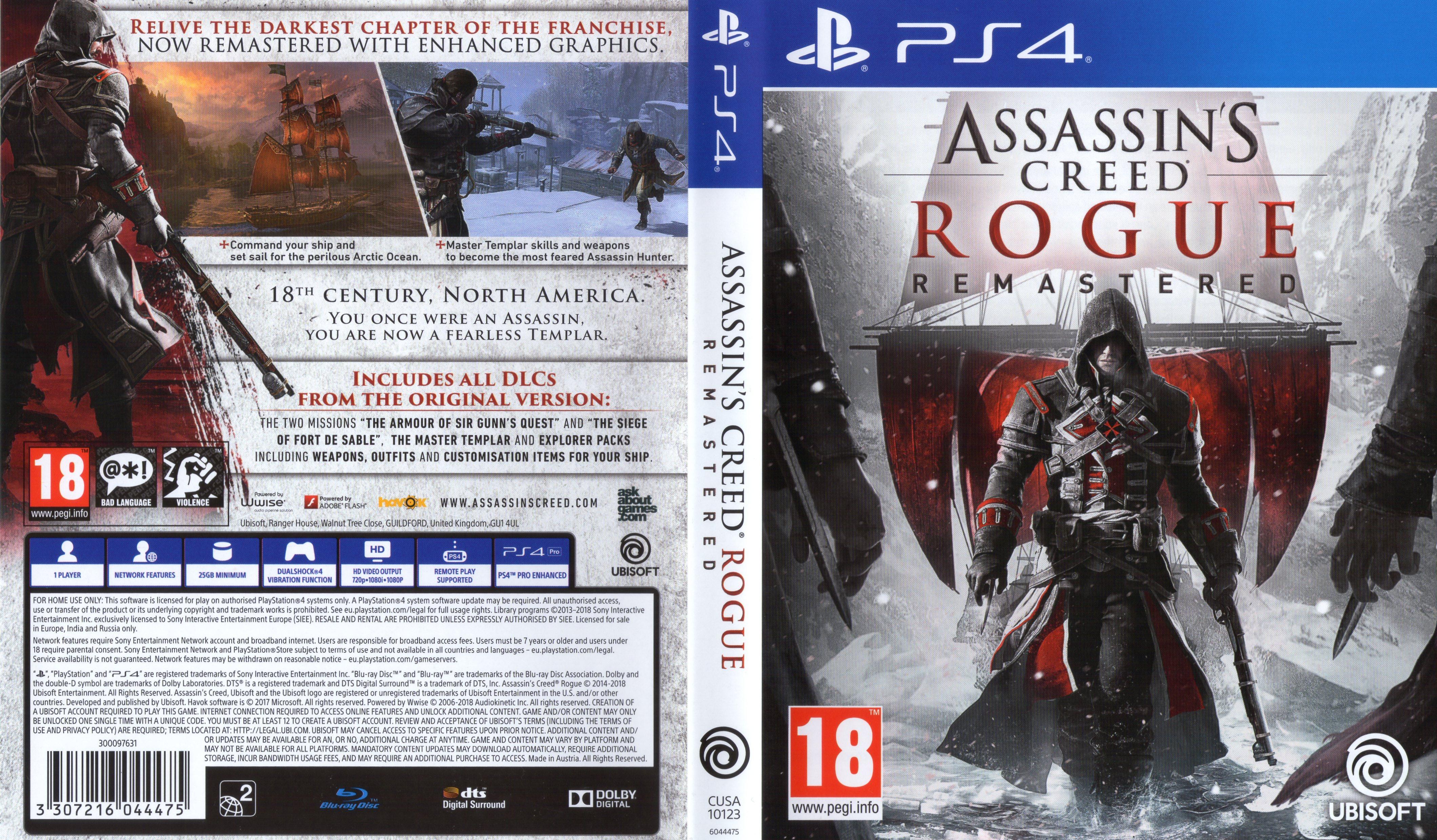 Ассасин игры пс4. Assassin's Creed Rogue ps4 диск.