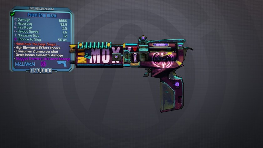 Пистолеты из Borderlands 2