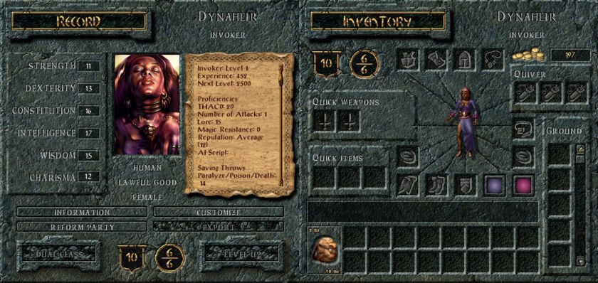 Baldur's Gate enhanced Edition монах тёмной Луны
