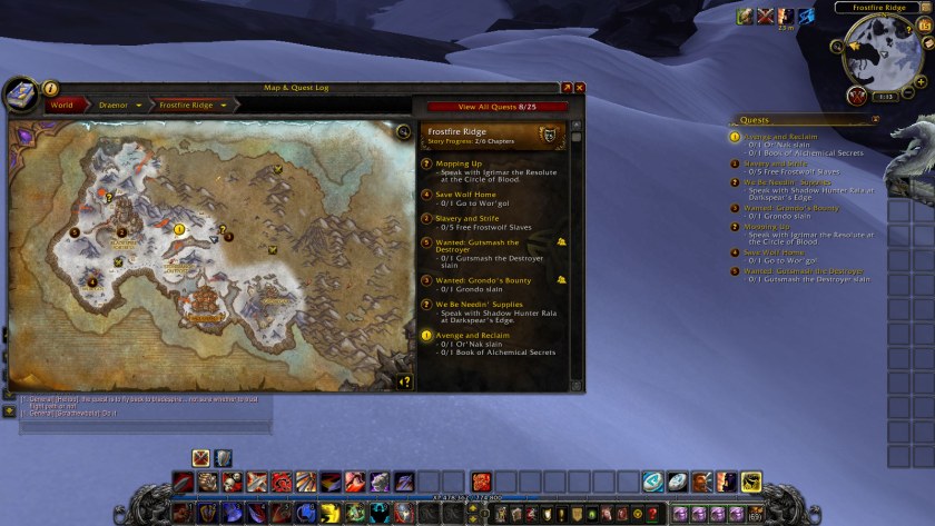World of Warcraft меню персонажей