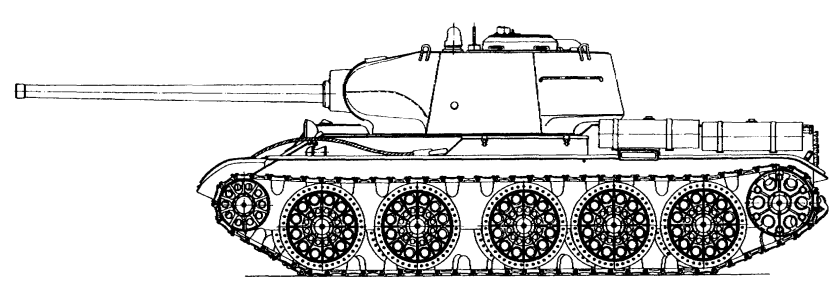 Танк ИС 44 сбоку