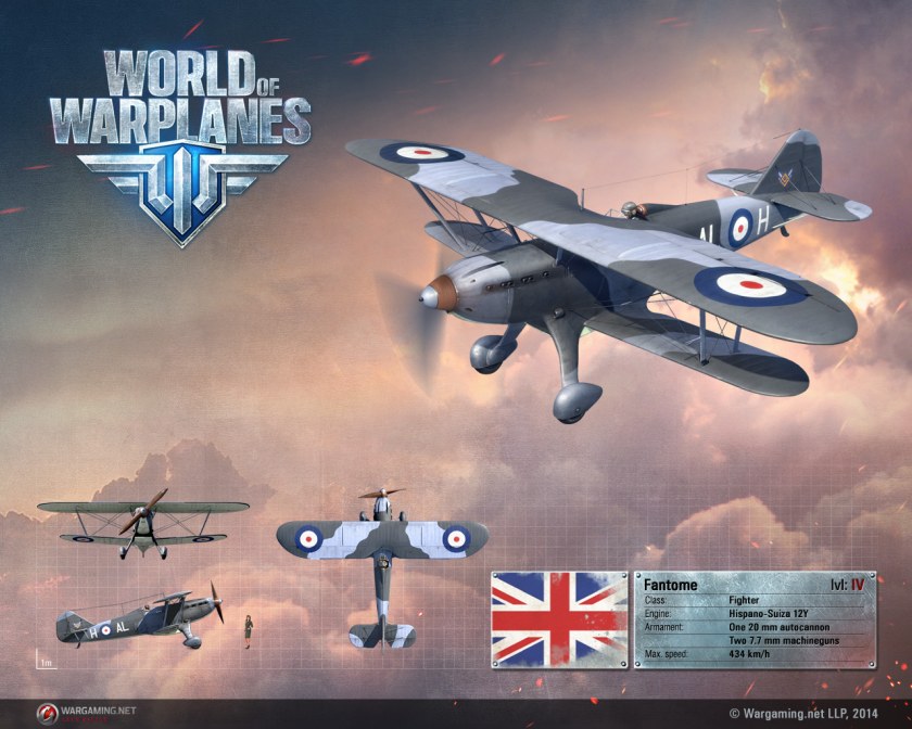 Ворлд оф ваплейнс самолёт Fairey fantome Великобритания