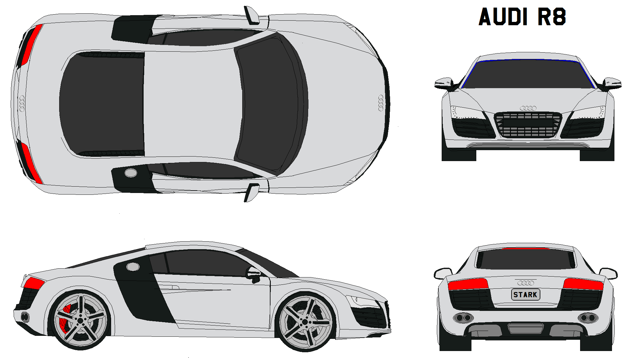 2 д макет. Audi r8 v10 Blueprint. Audi r8 v10 2010 Blueprint. Audi r8 чертеж. Audi r8 gt3 Blueprint.