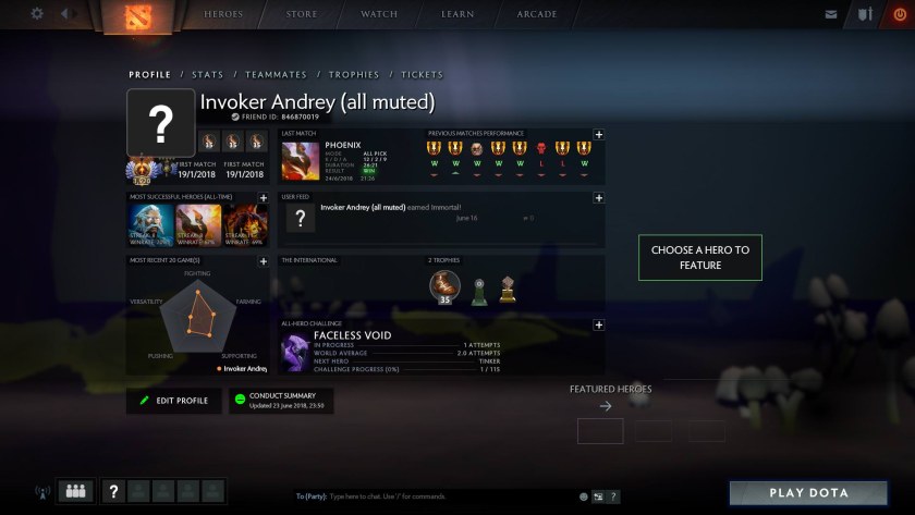 Immortal Rank 1 Dota 2