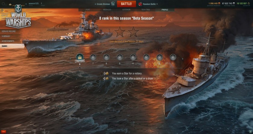 Корабль 2 уровня в World of Warships