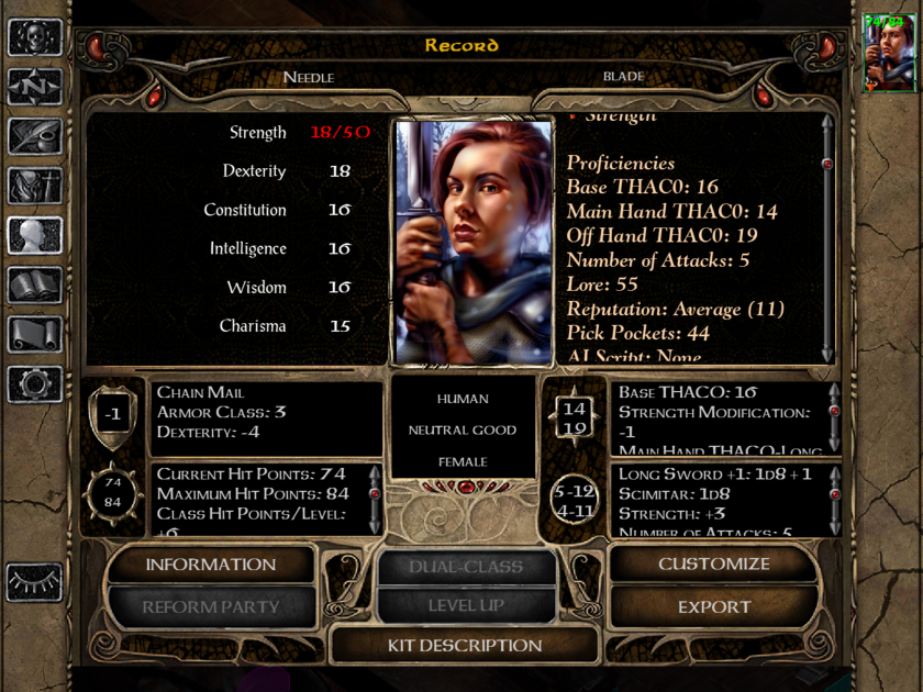 Icewind Dale 2 characters