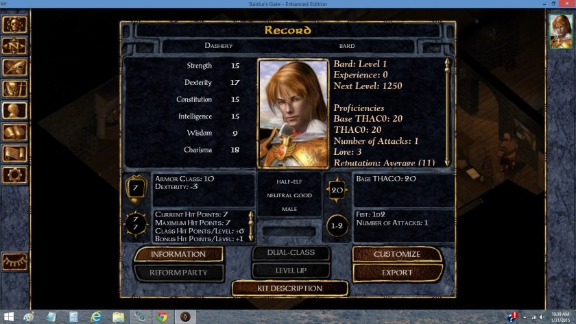 Baldur's Gate 1998 броня