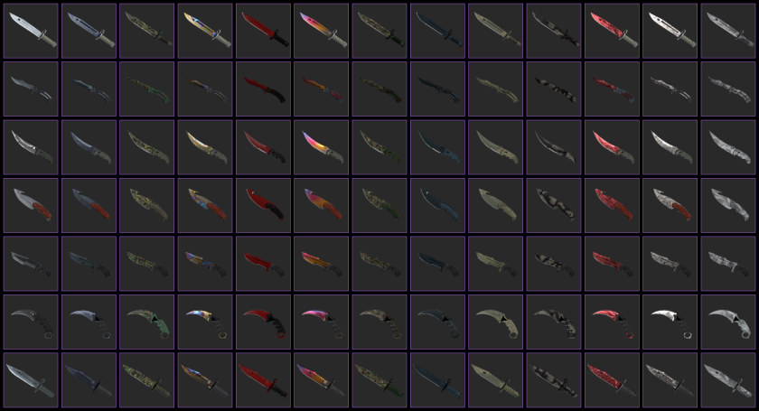 CS go скины ножей