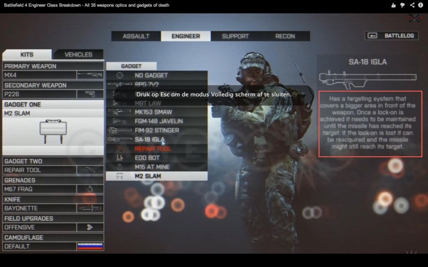 Battlefield 4 инженер