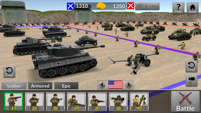 Ww2 Battle Simulator андроид