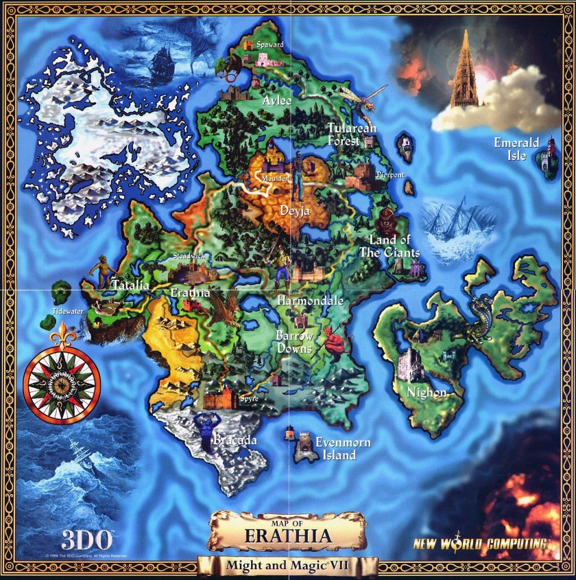 Might and Magic карта мира Энрот