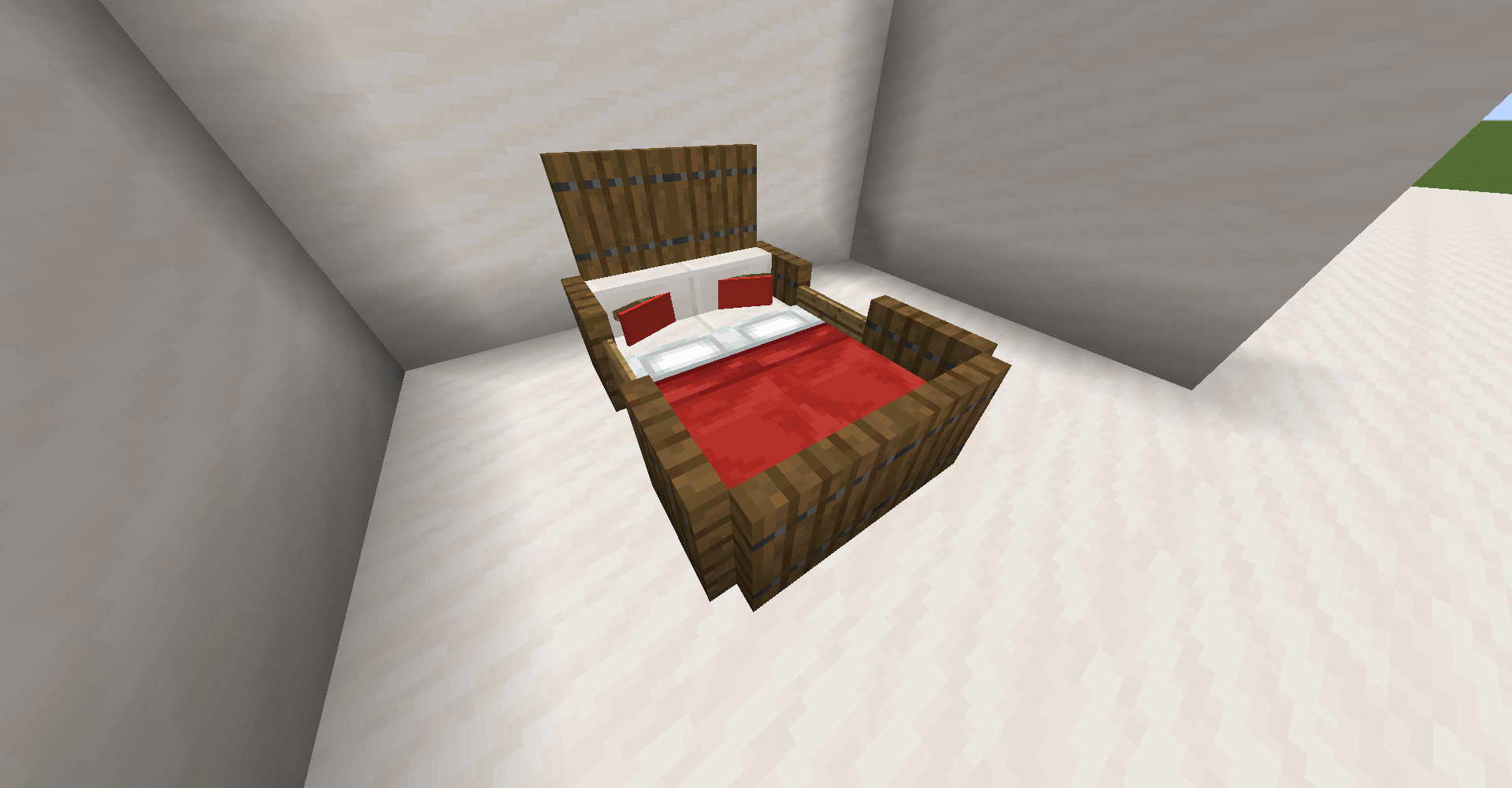 двойная кровать в майнкрафте