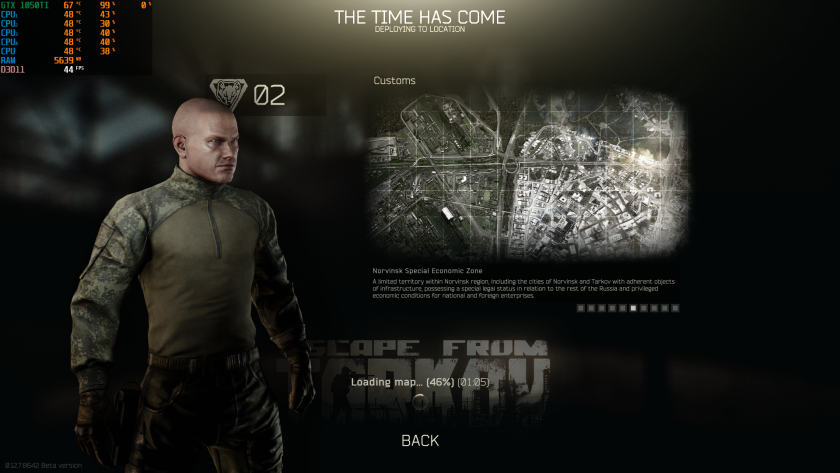 Карта берега Escape from Tarkov
