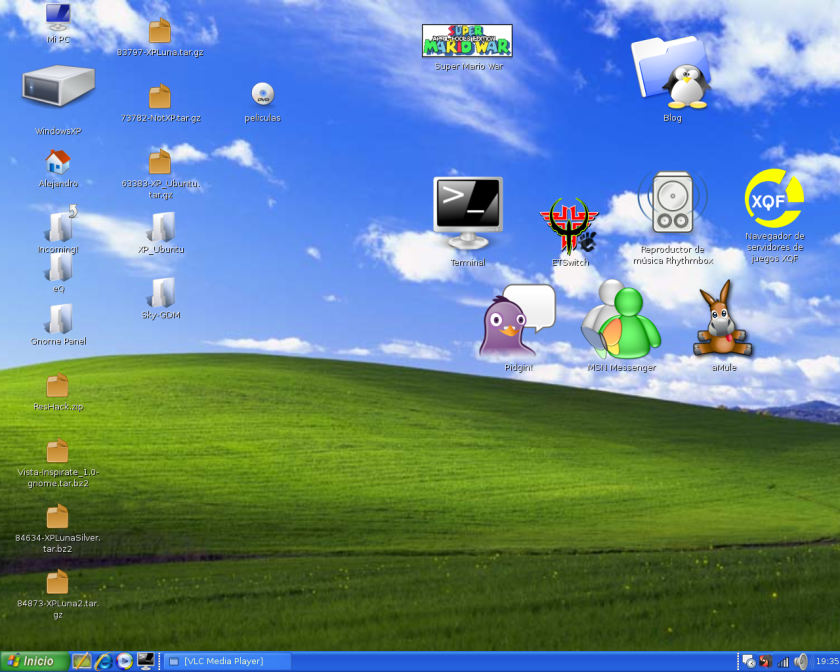 Главный экран Windows XP